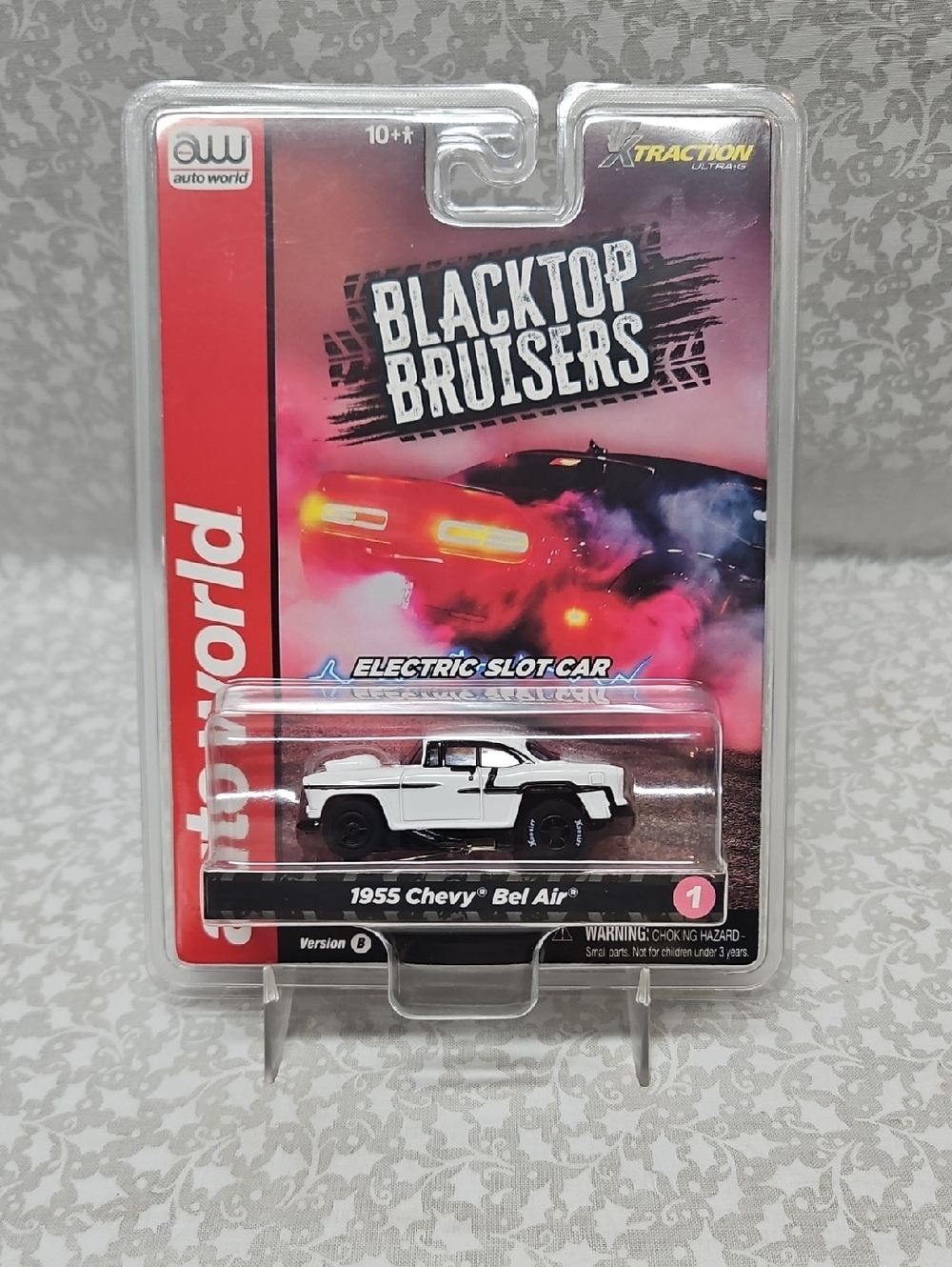 autoworld 1955 Chevy Bel Air Xtraction Slot Car Version B BlackTop Bruisers
